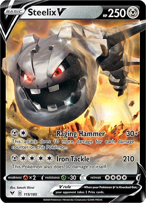 Image for Steelix V (115/185) (SWSH04: Vivid Voltage) (SWSH04) - Pokemon