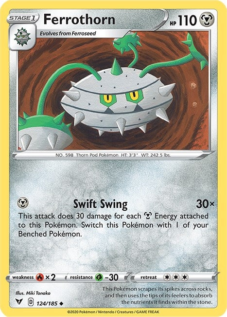 Image for Ferrothorn (124/185) (SWSH04: Vivid Voltage) (SWSH04) - Pokemon