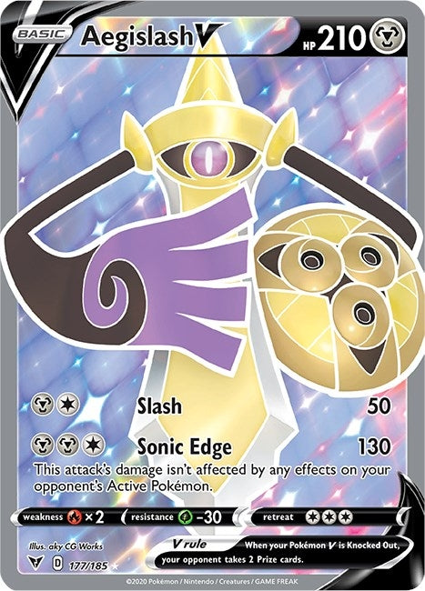 Image for Aegislash V (Full Art) (177/185) (SWSH04: Vivid Voltage) (SWSH04) - Pokemon