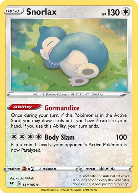 Image for Snorlax (131/185) (SWSH04: Vivid Voltage) (SWSH04) - Pokemon
