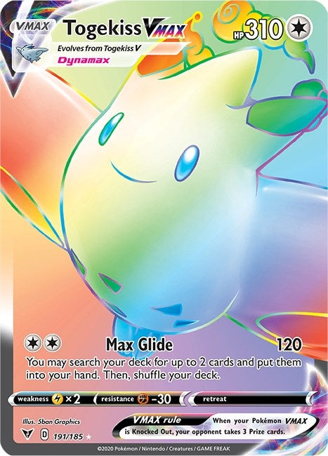 Togekiss VMAX (Secret) (191/185) (SWSH04: Vivid Voltage) - PokeBox USA