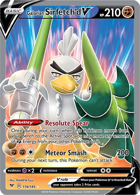 Image for Galarian Sirfetch'd V (Full Art) (174/185) (SWSH04: Vivid Voltage) (SWSH04) - Pokemon