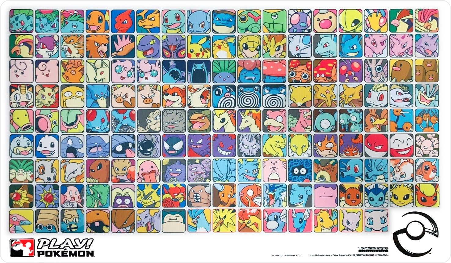Image for Play! Pokemon Professor Program Kanto Playmat - White - Playmats