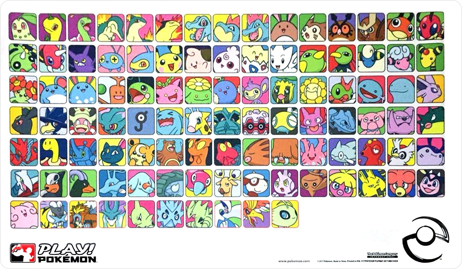 Image for Play! Pokemon Professor Program Johto Playmat - White - Playmats