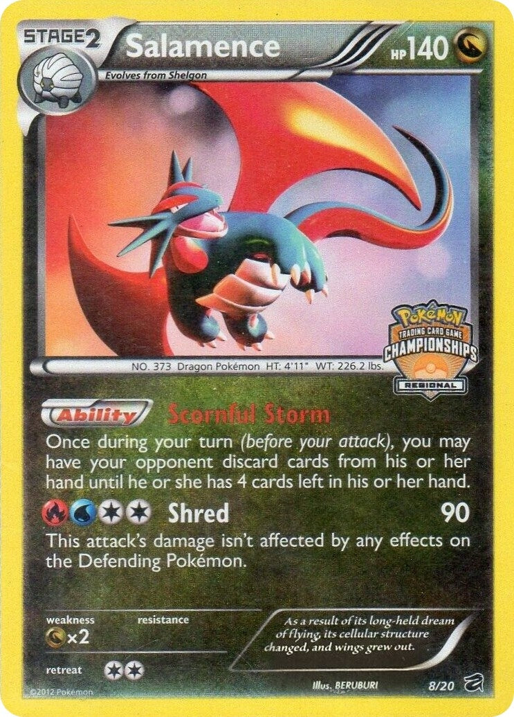 Image for Salamence - 8/20 (Regional Championships) (008/020) (League & Championship Cards) (PR) - Pokemon