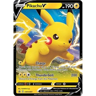 Pikachu V - SWSH061 (SWSH061) (SWSH: Sword & Shield Promo Cards) - PokeBox USA
