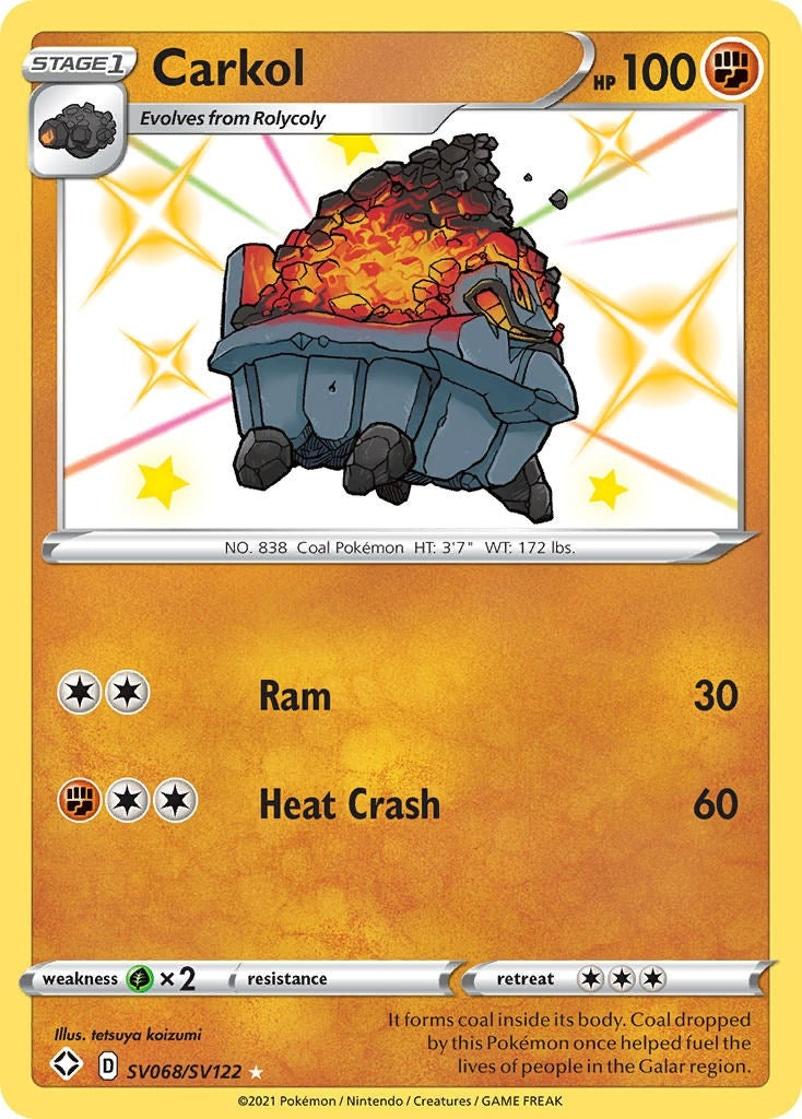 Carkol (SV068/SV122) (Shining Fates: Shiny Vault) - PokeBox USA