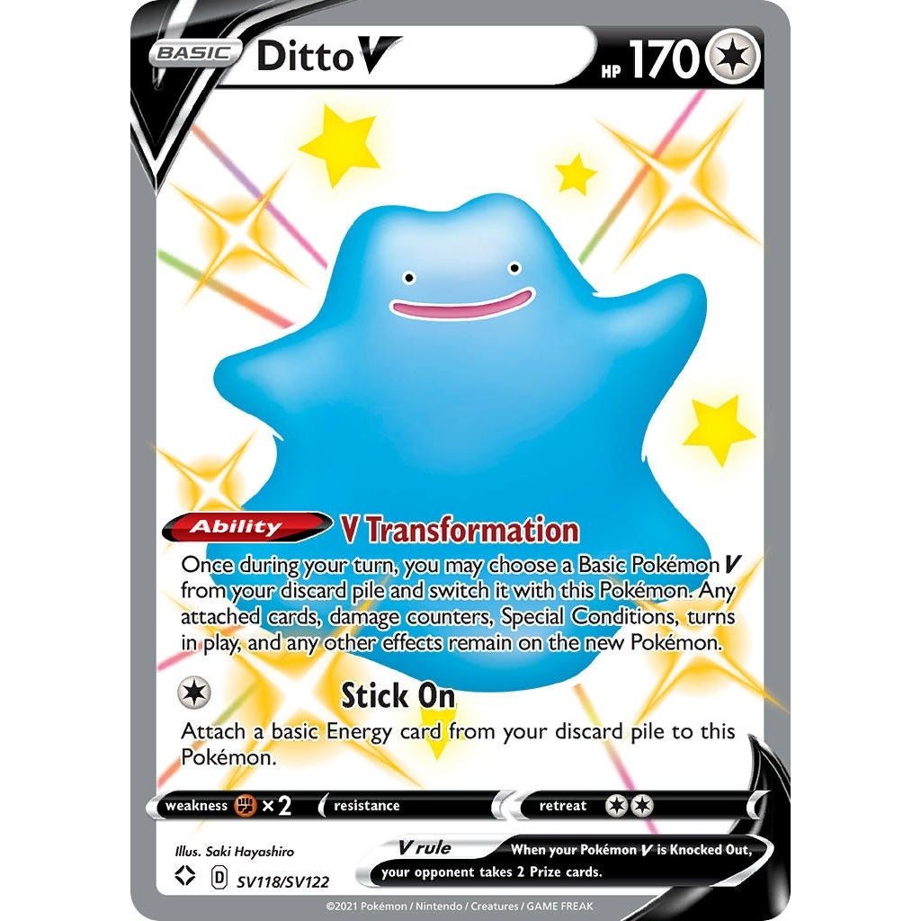 Ditto V (SV118/SV122) (Shining Fates: Shiny Vault) - PokeBox USA