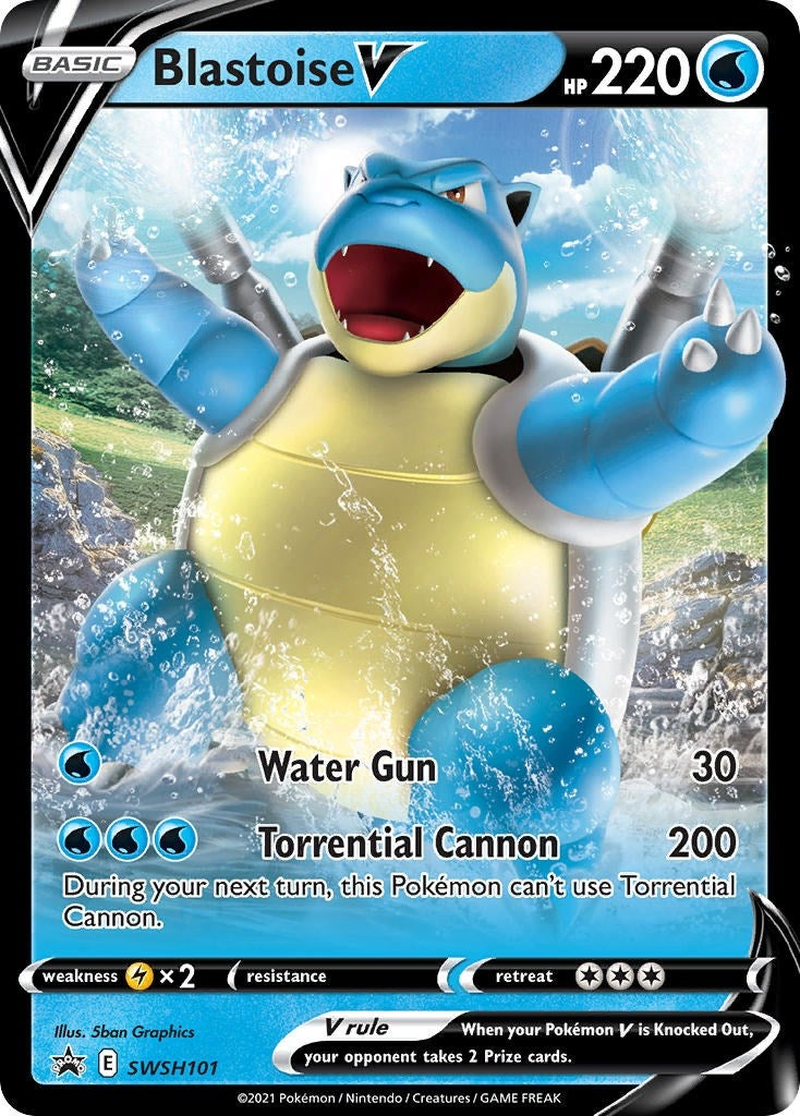 Blastoise V - SWSH101 (SWSH101) (SWSH: Sword & Shield Promo Cards)