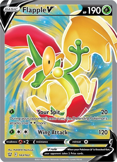Image for Flapple V (Full Art) (143/163) (SWSH05: Battle Styles) (SWSH05) - Pokemon