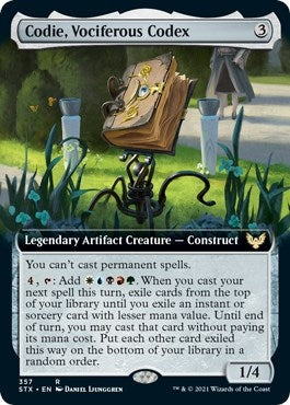 Codie, Vociferous Codex (Extended Art) (357) (Strixhaven: School of Mages)