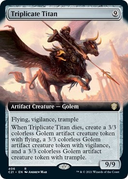 Triplicate Titan (Extended Art) (406) (Commander 2021)