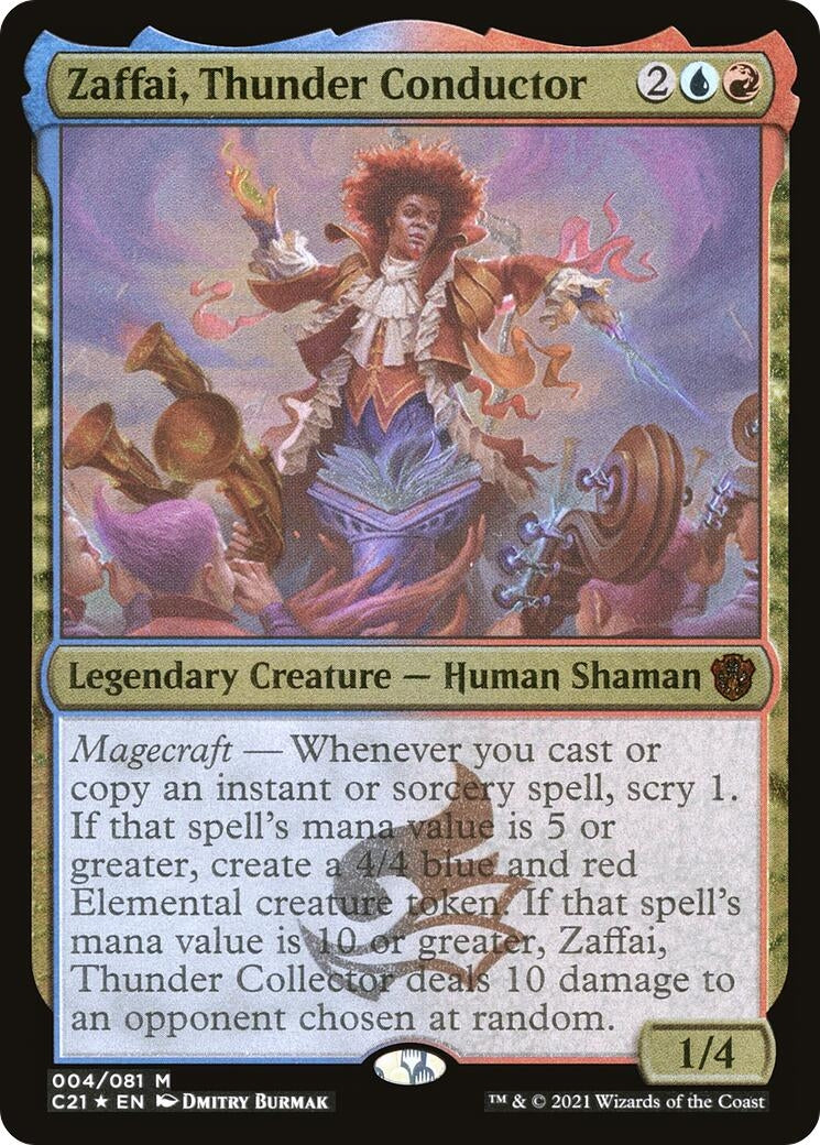 Zaffai, Thunder Conductor (Display Commander) - Thick Stock (4) (Commander 2021)