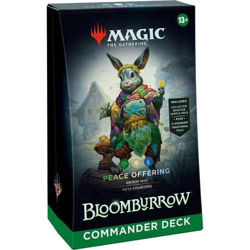 Magic The Gathering | Bloomburrow Commander Deck - Peace Offering (Green/White/Blue) - PokeBox USA