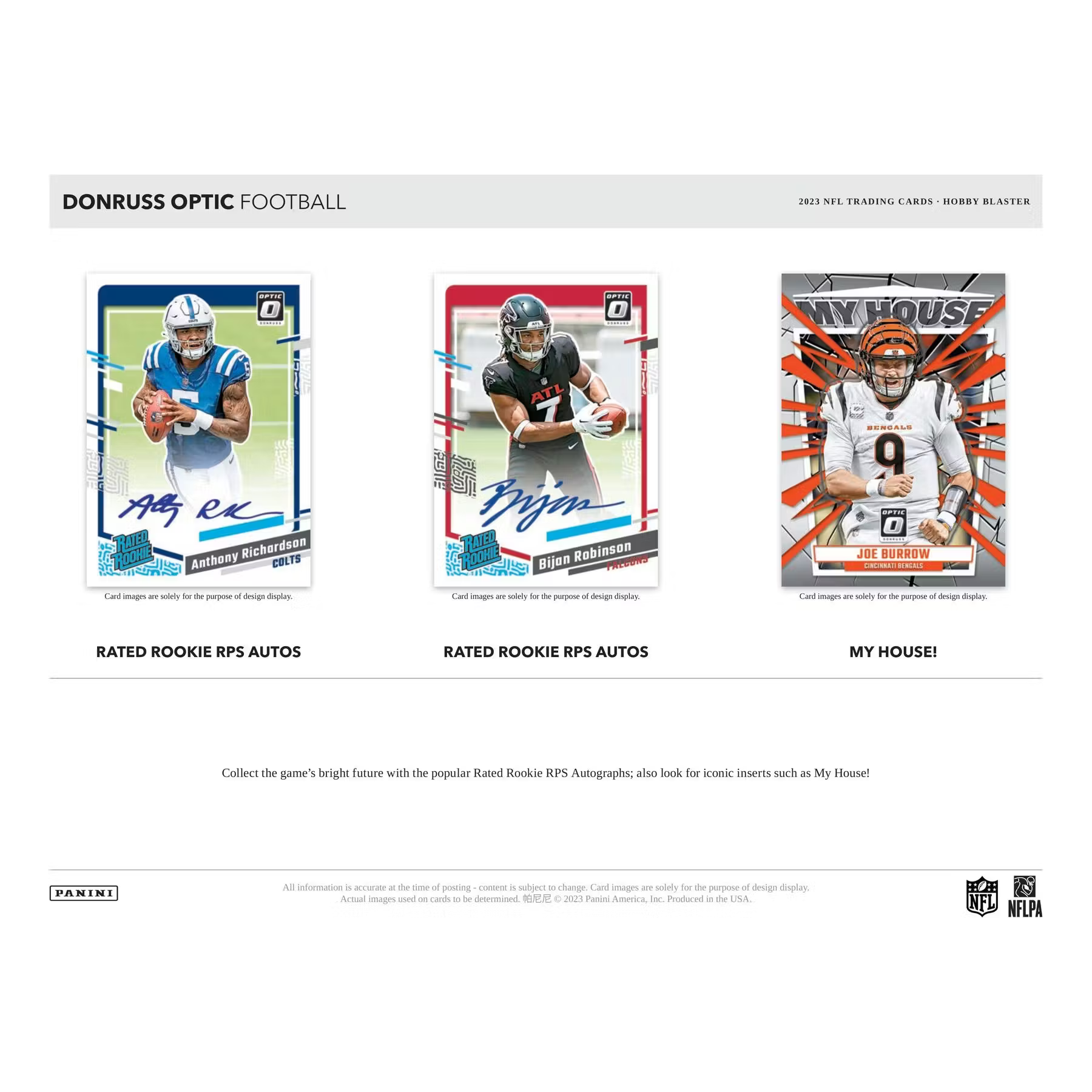 2023 Panini Donruss Optic Football 6-Pack Hobby Blaster Box (Blue Scope) - PokeBox USA