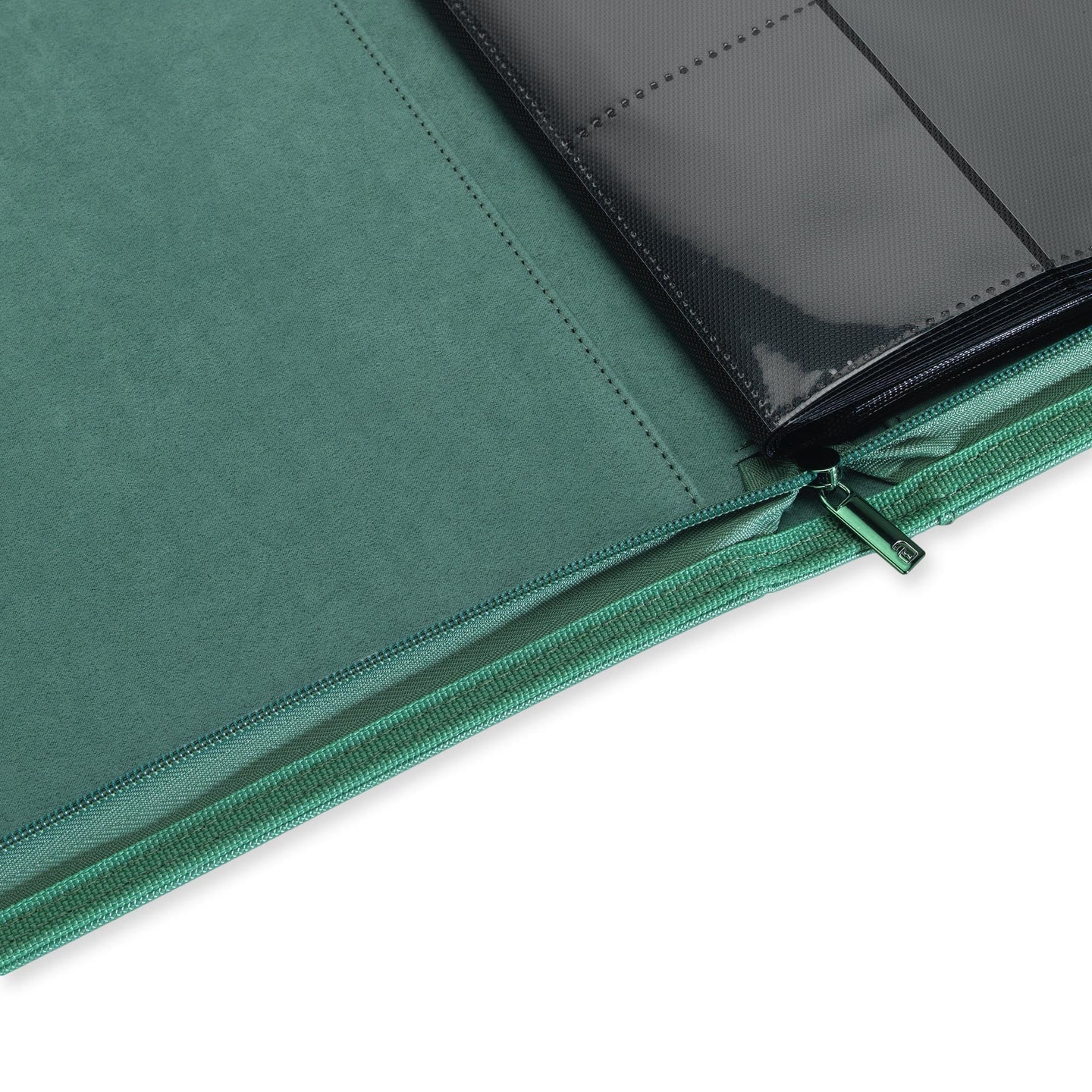 Vaultx - 12-Pocket Exo-Tec® Zip Binder - Metallic Green