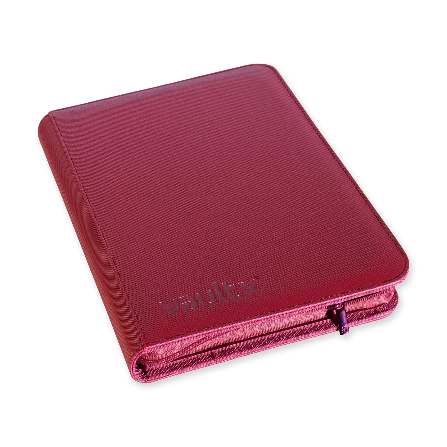 Vaultx - 9-Pocket Exo-Tec® Zip Binder - Metallic Red