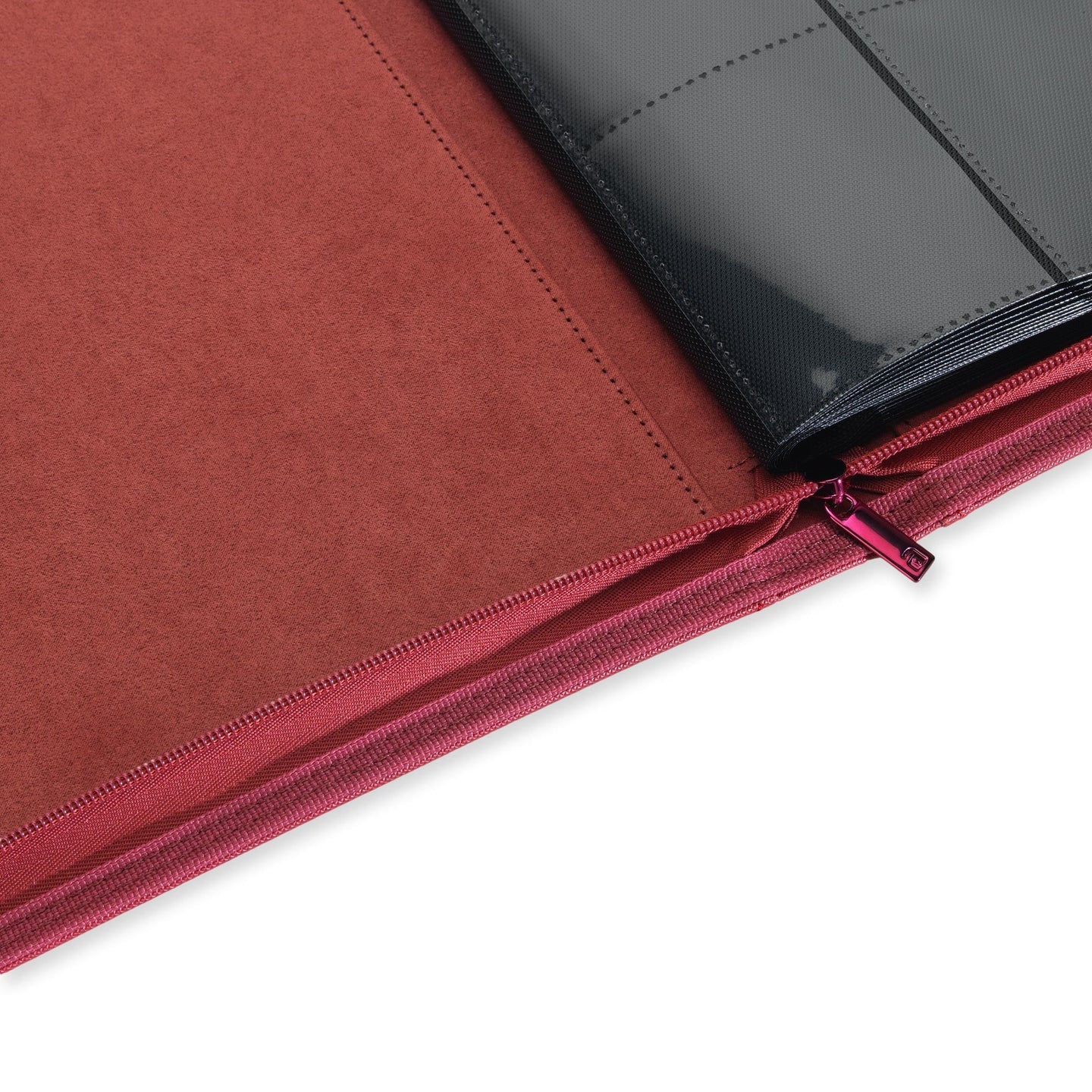 Vaultx - 9-Pocket Exo-Tec® Zip Binder - Metallic Red