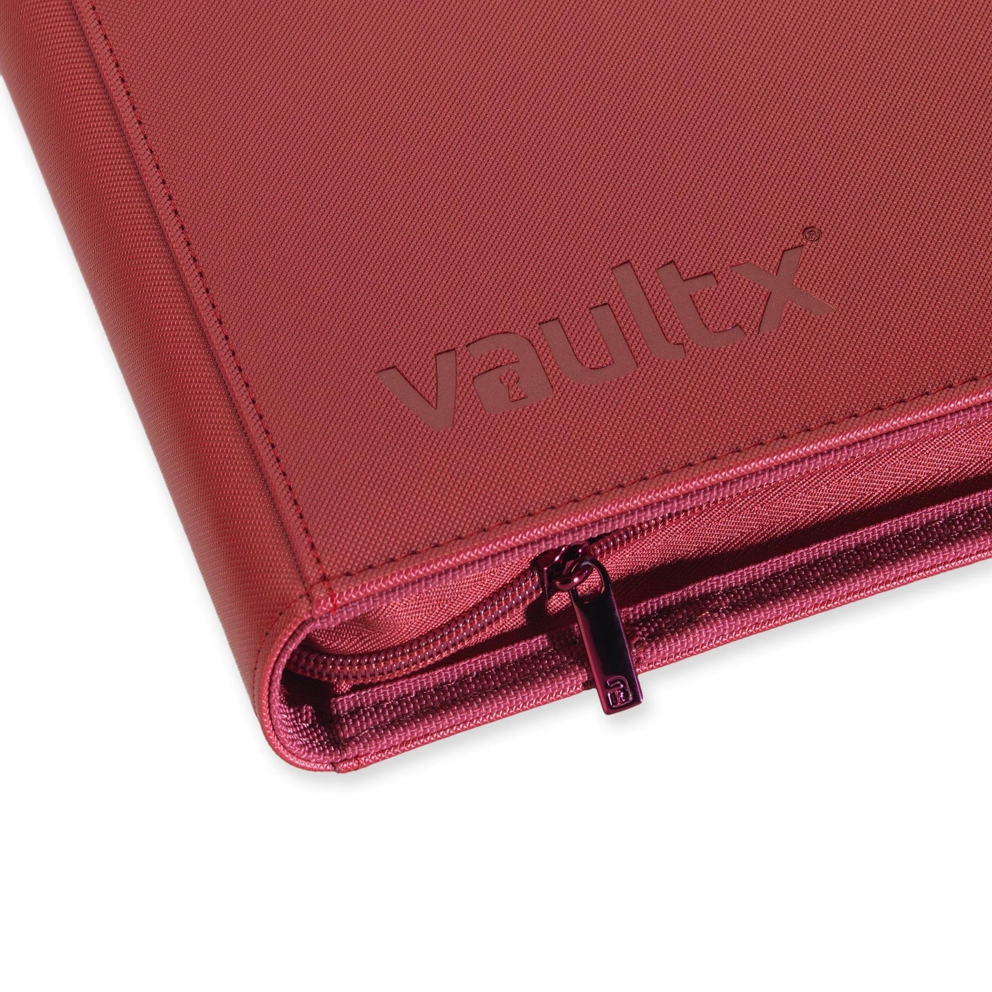 Vaultx - 9-Pocket Exo-Tec® Zip Binder - Metallic Red