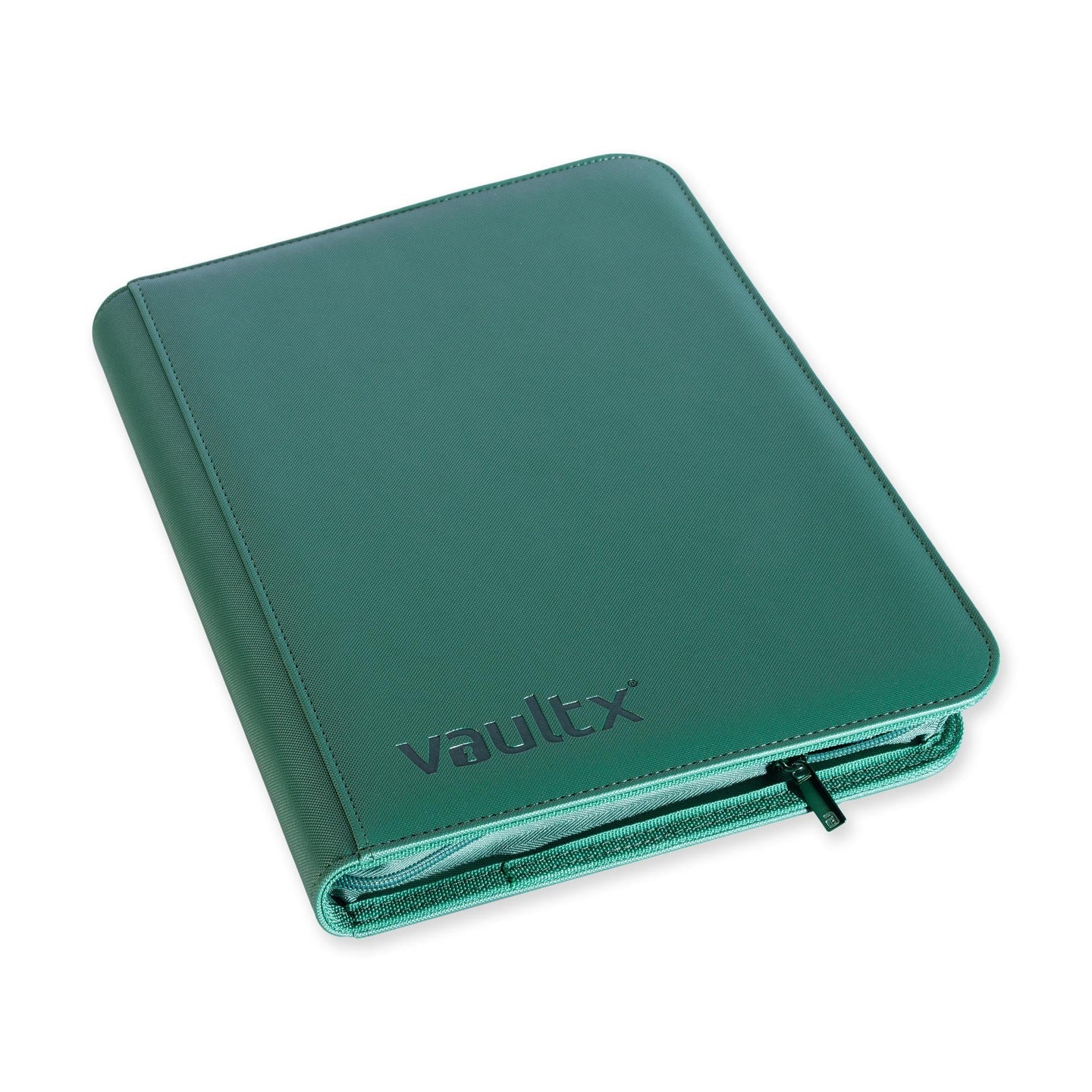 Vaultx - 9-Pocket Exo-Tec® Zip Binder - Metallic Green