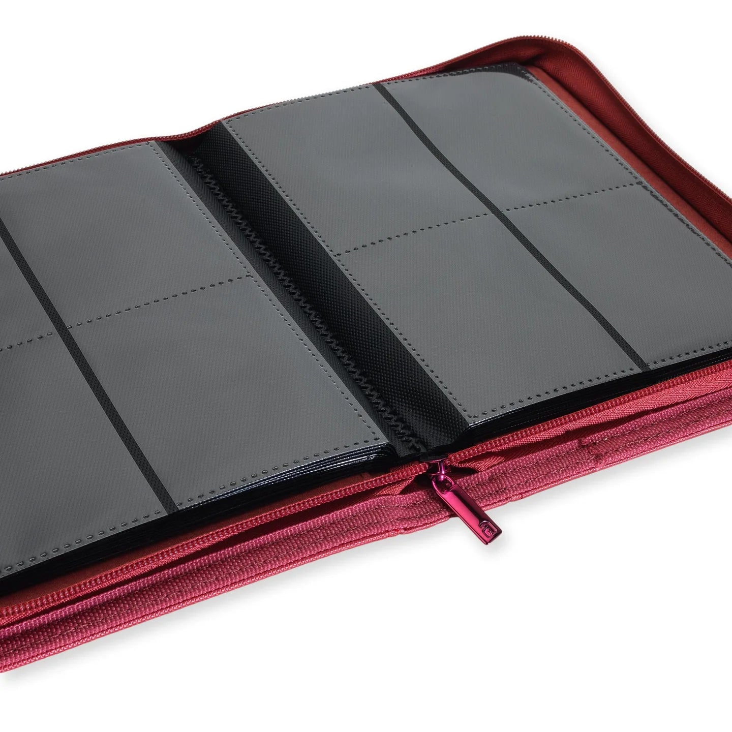 Vaultx - 4-Pocket Exo-Tec® Zip Binder - Metallic Red