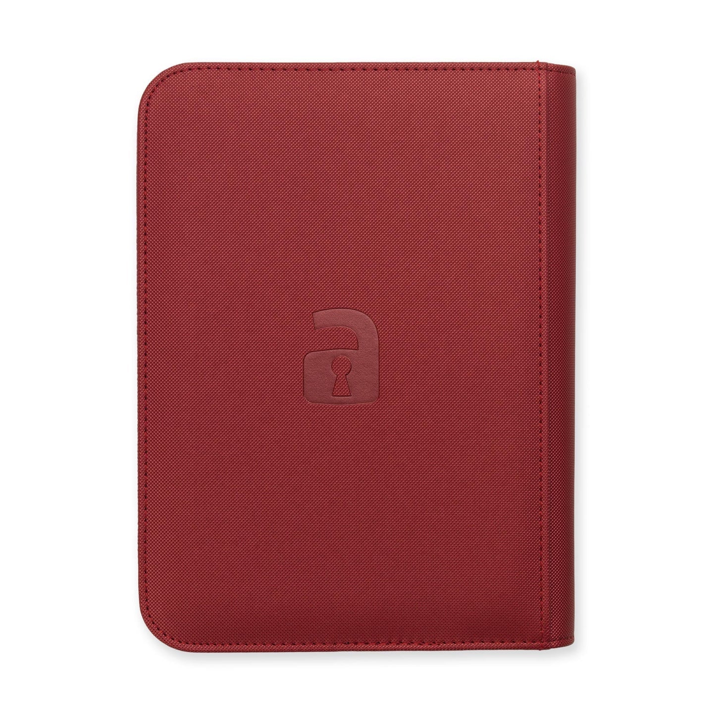 Vaultx - 4-Pocket Exo-Tec® Zip Binder - Metallic Red