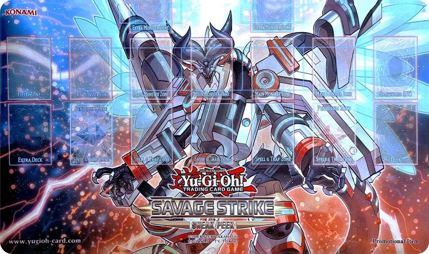 Image for Yu-Gi-Oh! Savage Strike Sneak Peek Promo Game Mat - Borreload Savage Dragon - Playmats