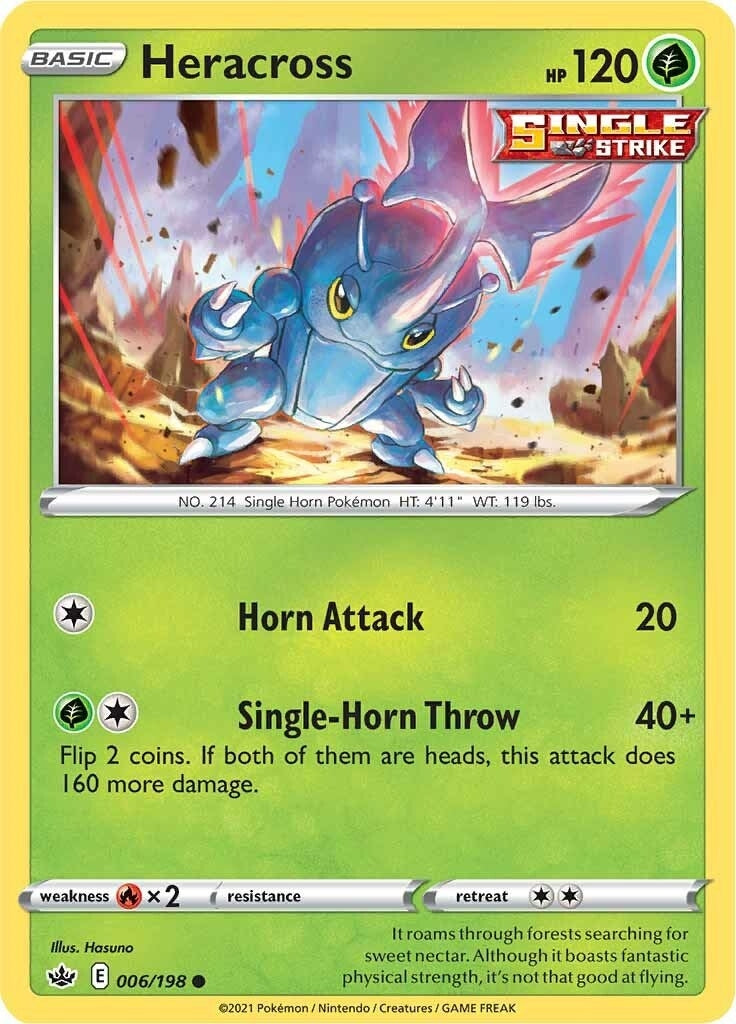 Image for Heracross (006/198) (SWSH06: Chilling Reign) (SWSH06) - Pokemon
