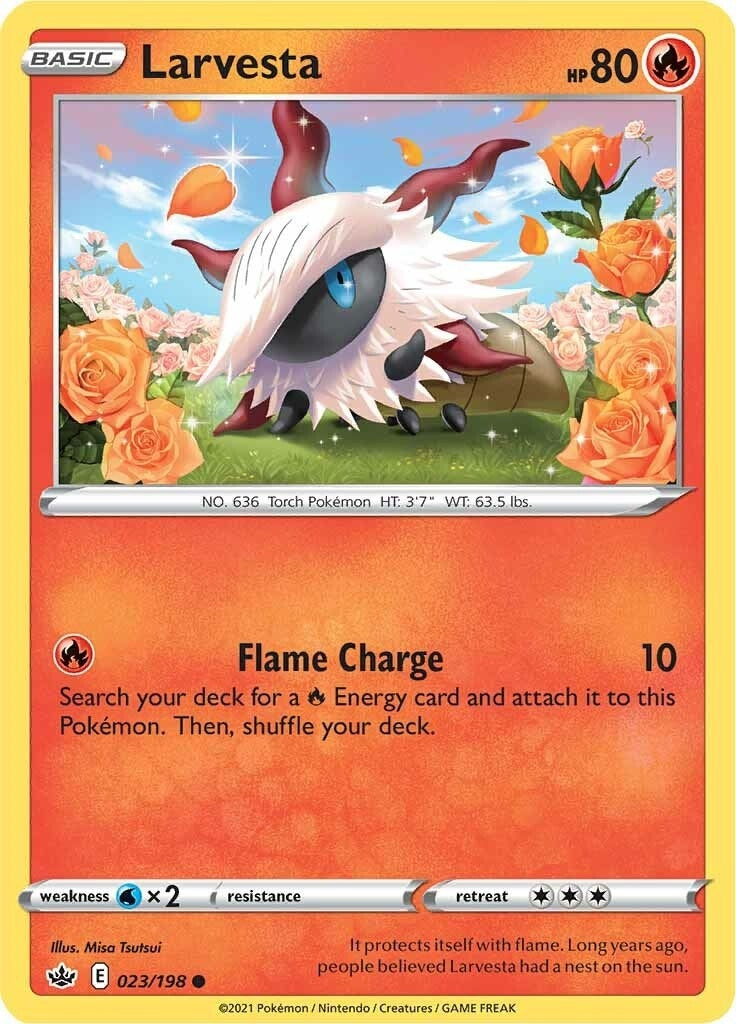Image for Larvesta (023/198) (SWSH06: Chilling Reign) (SWSH06) - Pokemon