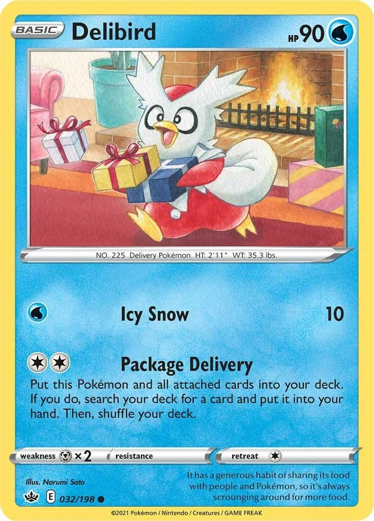 Image for Delibird (032/198) (SWSH06: Chilling Reign) (SWSH06) - Pokemon