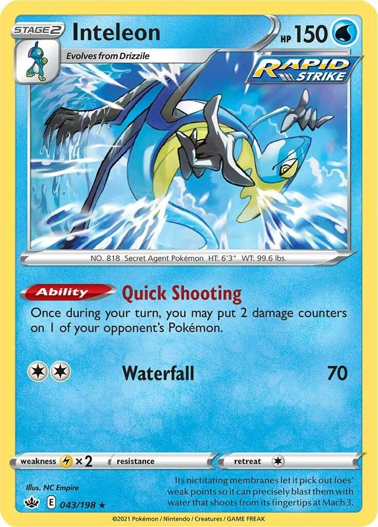 Image for Inteleon (043/198) (SWSH06: Chilling Reign) (SWSH06) - Pokemon