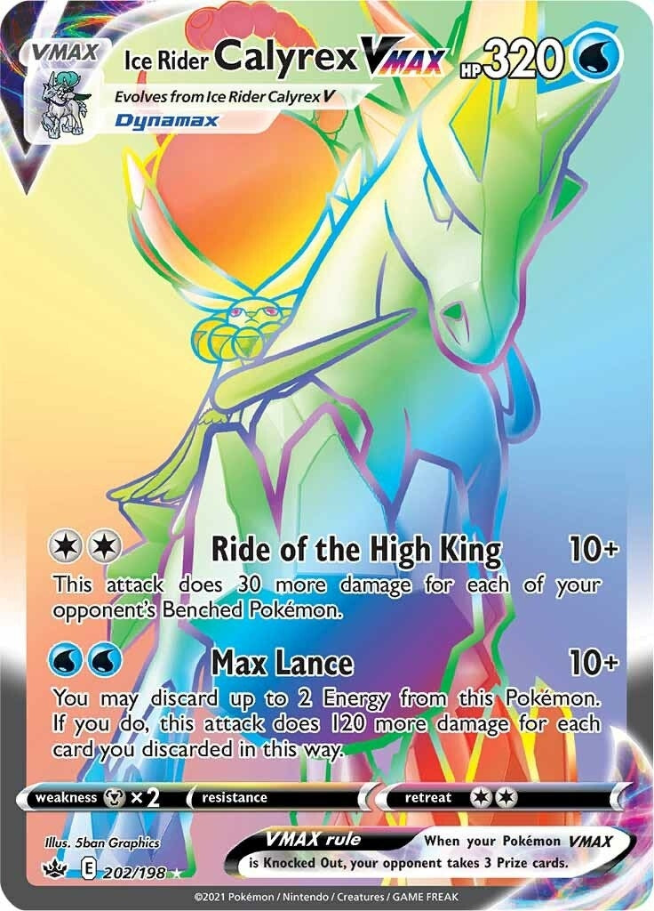 Image for Ice Rider Calyrex VMAX (Secret) (202/198) (SWSH06: Chilling Reign) (SWSH06) - Pokemon