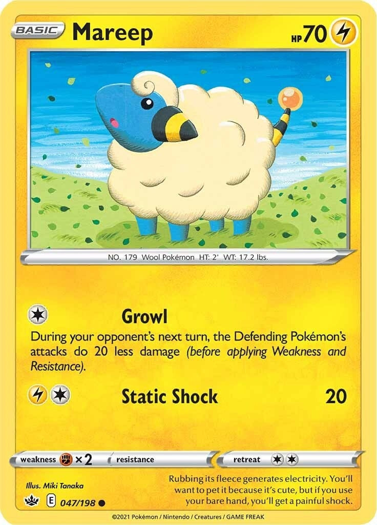 Image for Mareep (047/198) (SWSH06: Chilling Reign) (SWSH06) - Pokemon