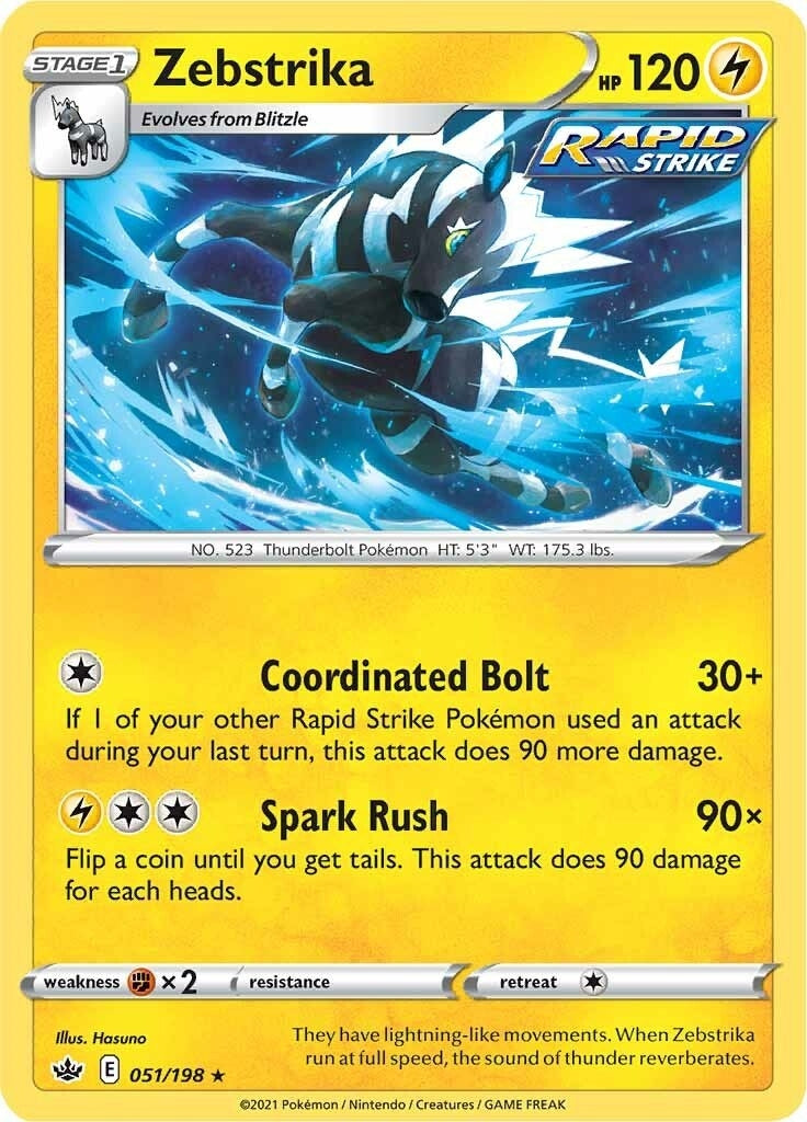 Image for Zebstrika (051/198) (SWSH06: Chilling Reign) (SWSH06) - Pokemon