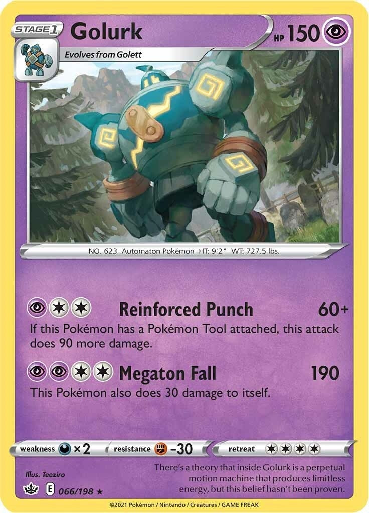 Image for Golurk (066/198) (SWSH06: Chilling Reign) (SWSH06) - Pokemon