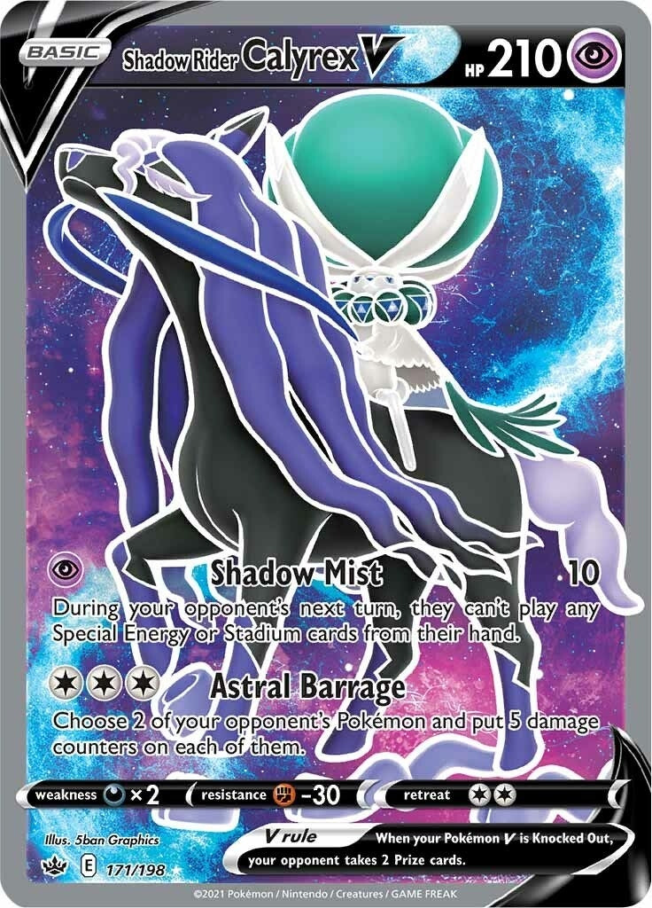 Image for Shadow Rider Calyrex V (Full Art) (171/198) (SWSH06: Chilling Reign) (SWSH06) - Pokemon
