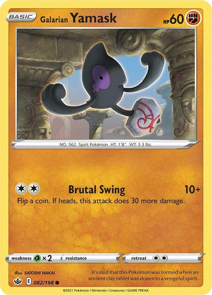 Image for Galarian Yamask (082/198) (SWSH06: Chilling Reign) (SWSH06) - Pokemon