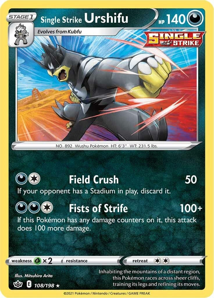 Image for Single Strike Urshifu (108/198) (SWSH06: Chilling Reign) (SWSH06) - Pokemon