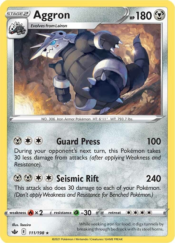 Image for Aggron (111/198) (SWSH06: Chilling Reign) (SWSH06) - Pokemon