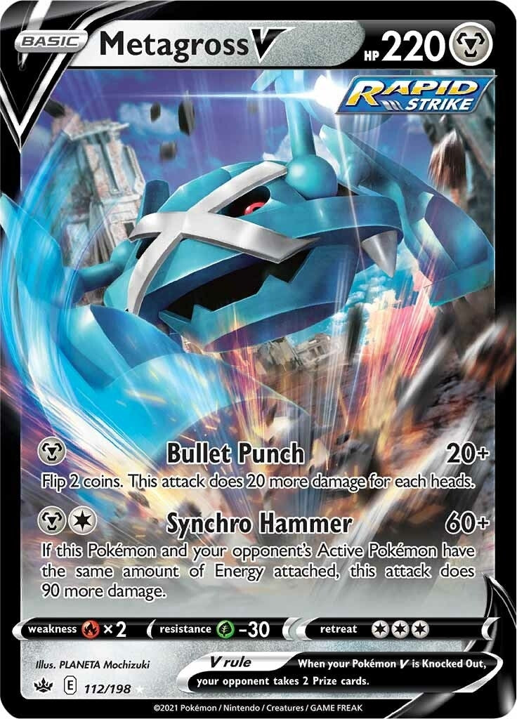 Image for Metagross V (112/198) (SWSH06: Chilling Reign) (SWSH06) - Pokemon