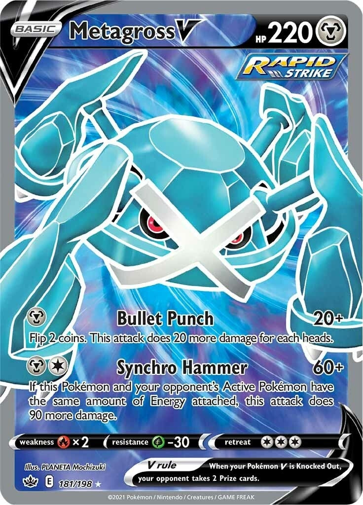 Image for Metagross V (Full Art) (181/198) (SWSH06: Chilling Reign) (SWSH06) - Pokemon