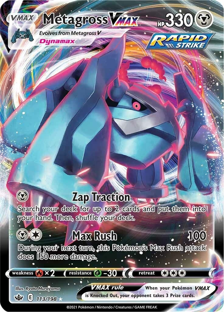 Image for Metagross VMAX (113/198) (SWSH06: Chilling Reign) (SWSH06) - Pokemon