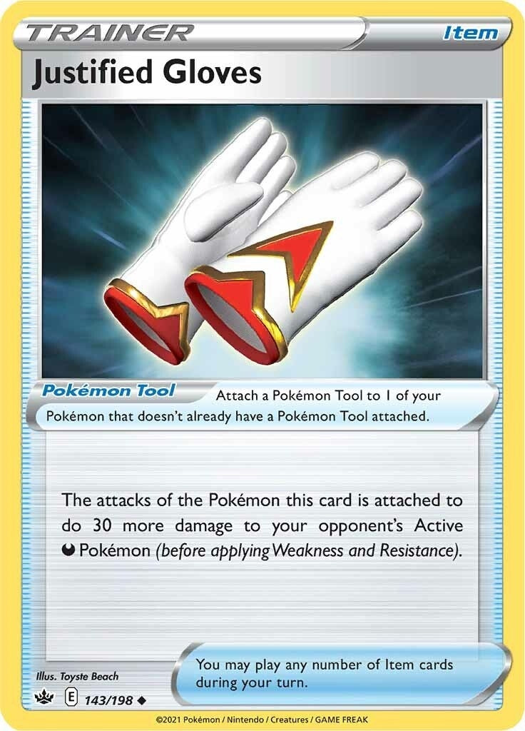 Image for Justified Gloves (143/198) (SWSH06: Chilling Reign) (SWSH06) - Pokemon