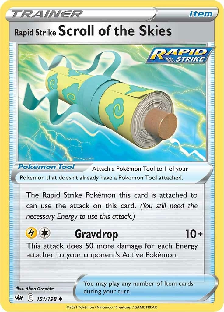Image for Rapid Strike Scroll of the Skies (151/198) (SWSH06: Chilling Reign) (SWSH06) - Pokemon