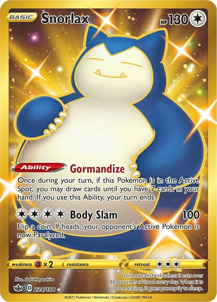Image for Snorlax (Secret) (224/198) (SWSH06: Chilling Reign) (SWSH06) - Pokemon