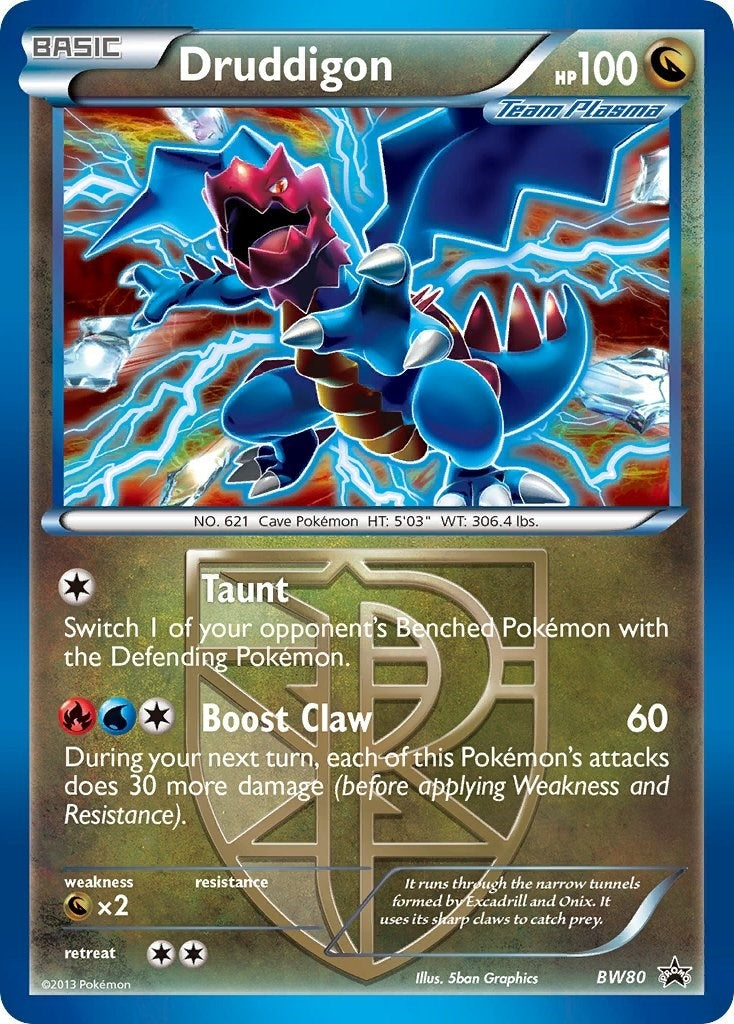 Image for Druddigon (Team Plasma) - BW80 (Cosmos Holo) (BW80) (Black and White Promos) (PR) - Pokemon