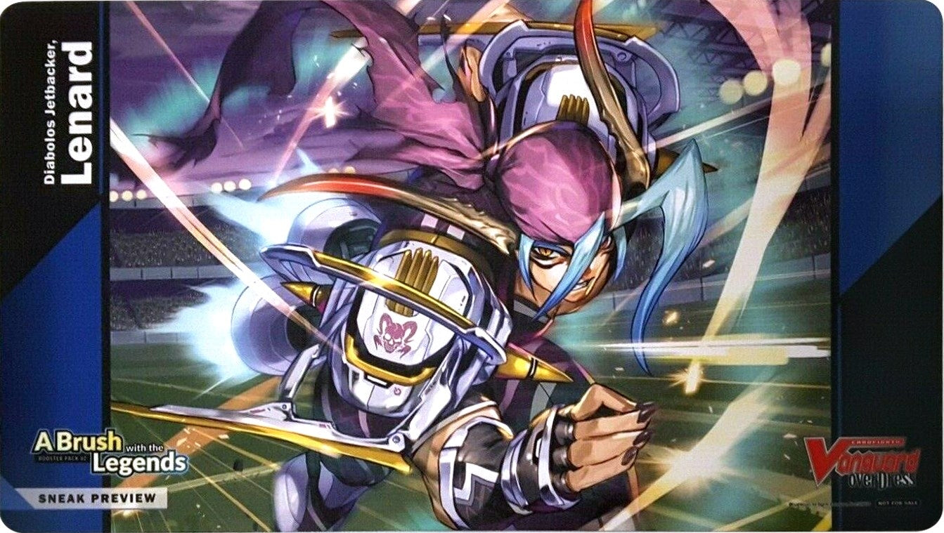 Image for Cardfight!! Vanguard Sneak Preview Playmat: A Brush with the Legends - Diabolos Jetbacker, Lenard - Playmats