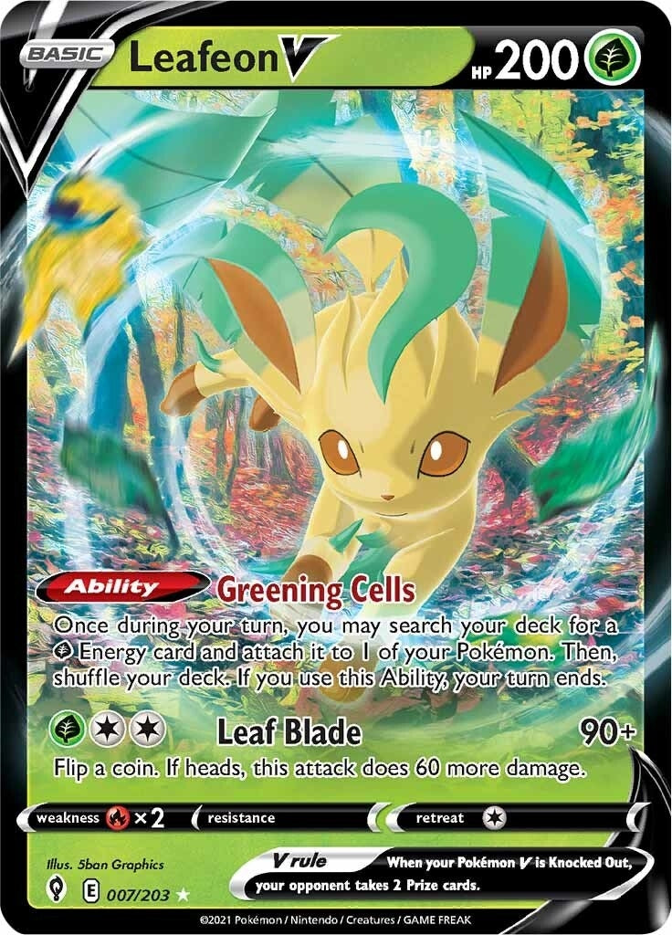 Image for Leafeon V (007/203) (SWSH07: Evolving Skies) (SWSH07) - Pokemon