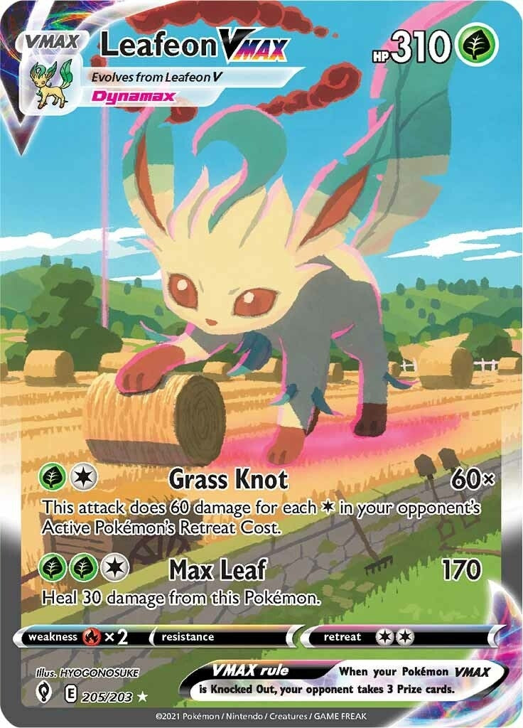 Image for Leafeon VMAX (Alternate Art Secret) (205/203) (SWSH07: Evolving Skies) (SWSH07) - Pokemon