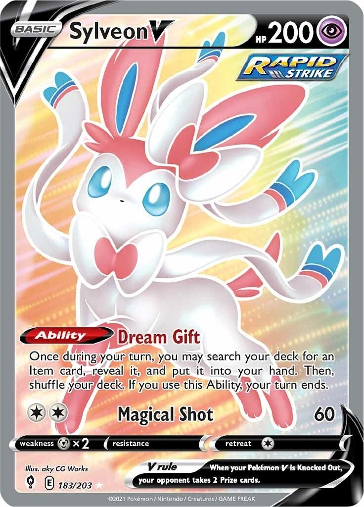 Image for Sylveon V (Full Art) (183/203) (SWSH07: Evolving Skies) (SWSH07) - Pokemon